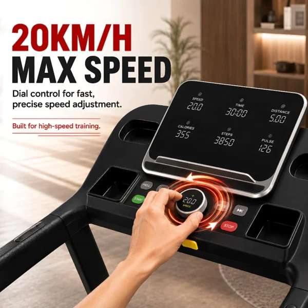 R8 Foldable Auto Incline Treadmill 20KM/h