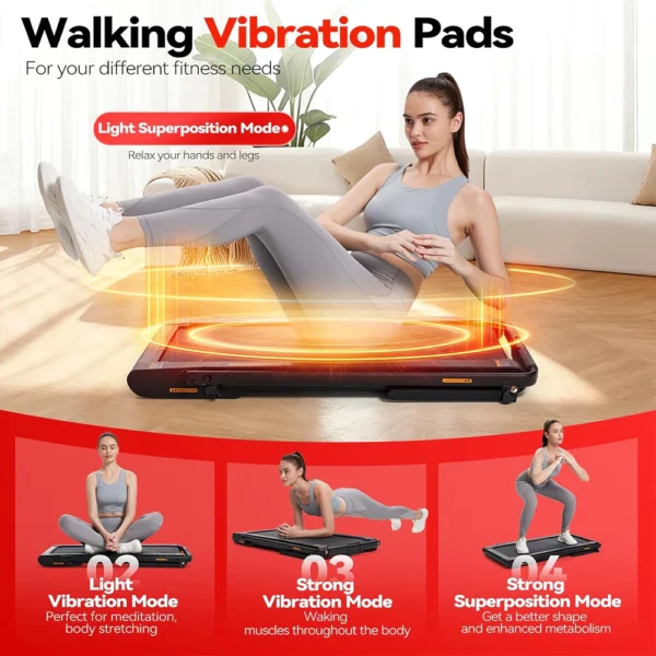 Vibration Ultra-Thin Incline Treadmill L112.5cm H108cm