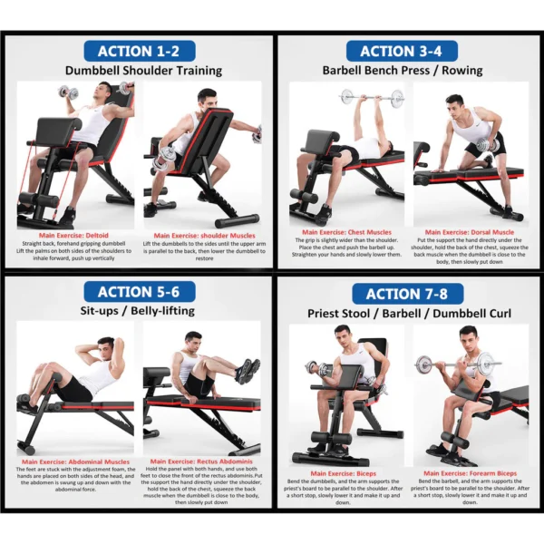 Adjustable Foldable Dumbbell Bench